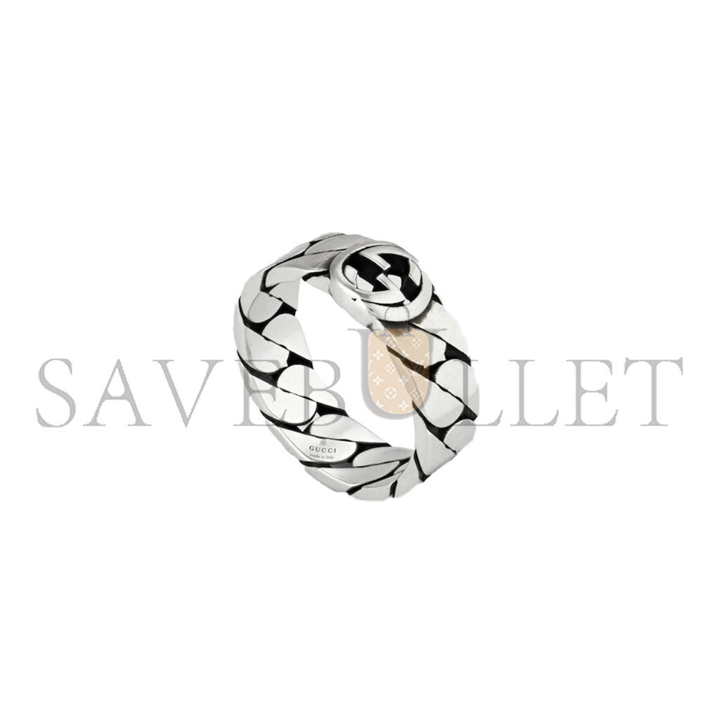 GUCCI WIDE GUCCI INTERLOCKING RING 661513J84000728